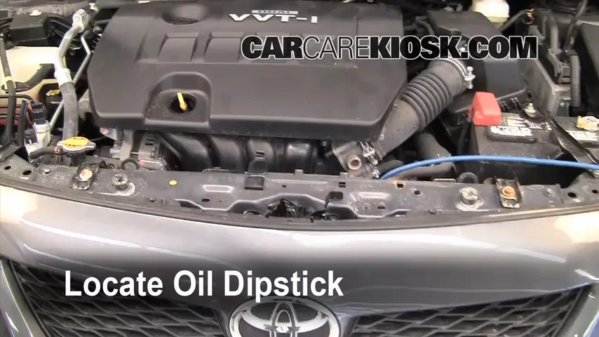 2010 Toyota Corolla S 1.8L 4 Cyl. Oil Check Oil Level